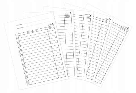 Teczka akt osobowych ABCDE okładka twarda binda wew. bez treści, czerwona 1824-339-138 WARTA