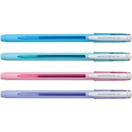 Długopis kulkowy UNI SX-101FL Jetstream obudowa błękitna niebieski wkład AQUA BLUE