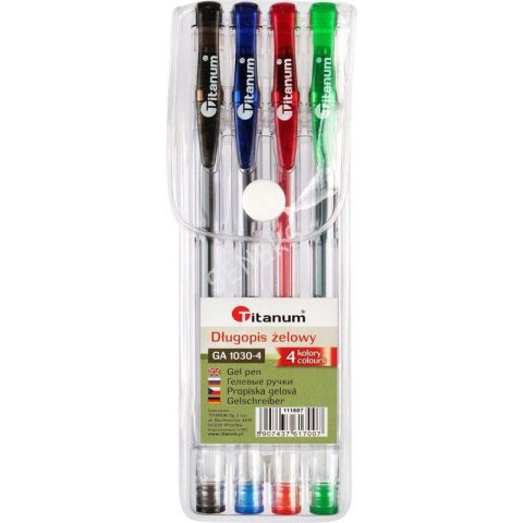 Długopis żelowy 4 kolory GA1030 111887 TITANUM Długopis żelowy 4 kolory GA1030 111887 TITANUM