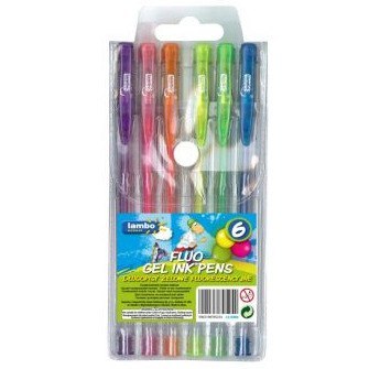 Długopis żelowy LAMBO SCHOOL fluo 6.kol etui L316W6BF Długopis żelowy LAMBO SCHOOL fluo 6.kol etui L316W6BF