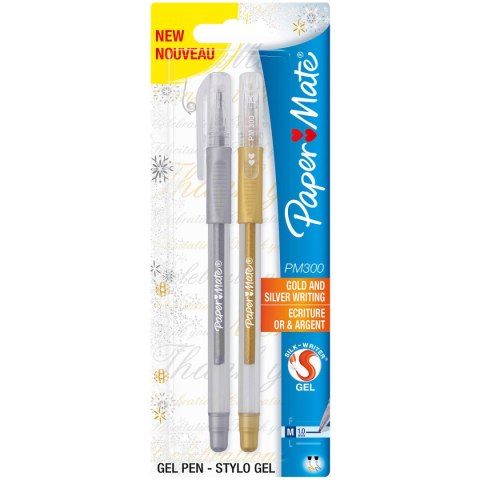 Pióro żelowe METALLIC złote-srebrne (2) S0916420 Paper Mate -WYCOFANE Pióro żelowe METALLIC złote-srebrne (2) S0916420 Paper Mate -WYCOFANE