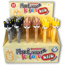 Długopis ścieralny automatyczny 0,5mm niebieski Flexi Abra KOLORI FOX TT8824