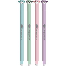 Długopis usuwalny USZAKI PASTEL 0.5mm, niebieski, Happy Color HA 4120 01UP-3
