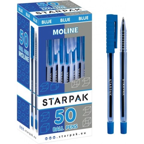 Długopis ze skuwką MOLINE niebieski 352881 STARPAK Długopis ze skuwką MOLINE niebieski 352881 STARPAK