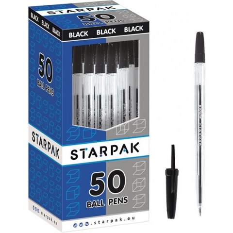 Długopis ze skuwką cristal czarny 144362 STARPAK Długopis ze skuwką cristal czarny 144362 STARPAK