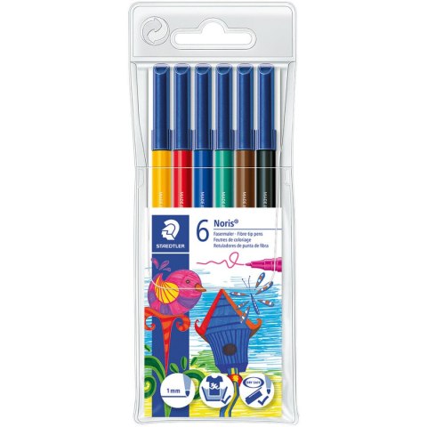 Flamastry 6 kolorów NORIS 326WP6 STAEDTLER Flamastry 6 kolorów NORIS 326WP6 STAEDTLER