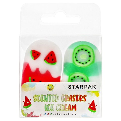 Gumka do mazania zapachowa ICE CREAM 2szt. STARPAK 505326 Gumka do mazania zapachowa ICE CREAM 2szt. STARPAK 505326