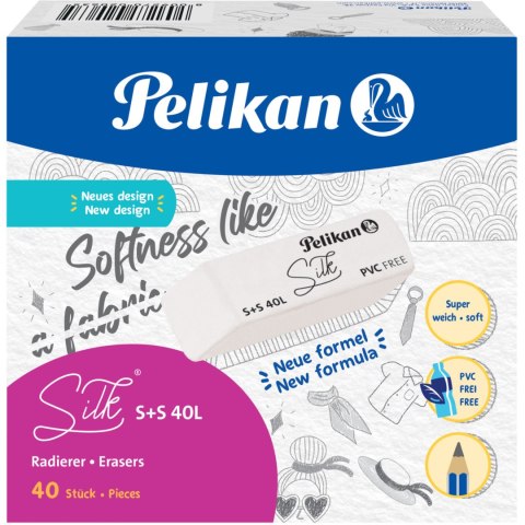 Gumka do ścierania S+S SILK (40 szt.) 606141 PELIKAN Gumka do ścierania S+S SILK (40 szt.) 606141 PELIKAN
