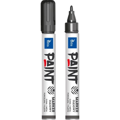 Marker olejowy 2mm okrągły czarny KM202-V TETIS Marker olejowy 2mm okrągły czarny KM202-V TETIS