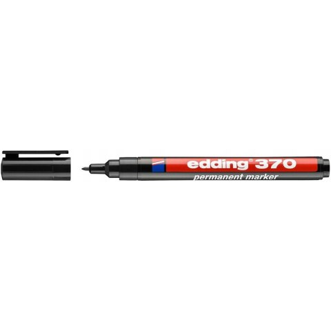 Marker permanentny 370 czarny okrągła końcówka 1mm 370/001/C EDDING Marker permanentny 370 czarny okrągła końcówka 1mm 370/001/C EDDING